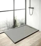 Mineralgussduschwanne Zona 140 x 80 cm, zementgrau, ohne Ablaufgarnitur, ohne F&uuml;sse