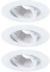 Paulmann LED Einbauleuchte 3er-Set wei&szlig; schwenkbar &Oslash; 9 cm