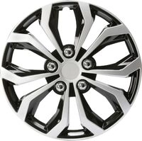Unitec Radzierblende Daytona 40 cm (16 Zoll) schwarz silber 4 St&uuml;ck