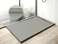 Mineralgussduschwanne Zona 160 x 90 cm, zementgrau, ohne Ablaufgarnitur, ohne F&uuml;sse