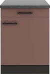 Optifit Unterschrank Nizza 407 rostrot/anthrazit matt 60 cm