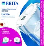 Brita Wasserfilter Kanne Marella wei&szlig; 2,4 l F&uuml;llmenge Vorteilspack