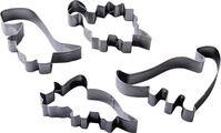 Zenker Ausstechformen-Set Dinosaurier silber 4 St&uuml;ck