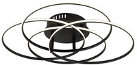 Globo Deckenleuchte Kombos &Oslash; 51,5 x 11,4 cm schwarz warmwei&szlig;
