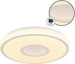 Globo LED-Deckenleuchte Astania 24 W warmwei&szlig; &Oslash; 38 cm wei&szlig; Chromring