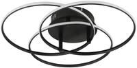 Globo Deckenleuchte Kombos &Oslash; 45,6 x 9,4 cm schwarz warmwei&szlig;