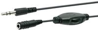 Schwaiger AUDIO Verl&auml;ngerungskabel 3,5mm Klinkenstecker, 3m, schwarz