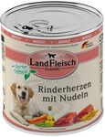 Landfleisch Classic Hundenassfutter Adult 800 g Rinderherzen mit Nudeln