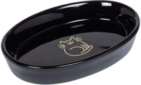 Nobby Keramikschale oval Golden Cat schwarz 120 ml