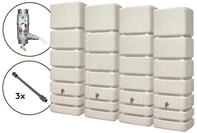 4rain Regenspeicher Slim Wandtank-Set 1400 L
