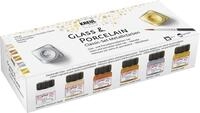 Kreul Glass & Porcelain Classic Metallicfarben Set 6 x 20 ml