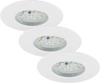 Briloner 3er Set LED Einbauleuchten Attach wei&szlig; &Oslash; 7,5 cm