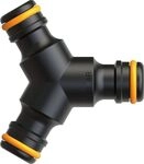 Fiskars Dreiwege- Schlauchanschluss orange/schwarz