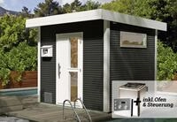 Weka Design-Saunahaus KUOPIO Sparset 9,0 kw BioS anthrazit