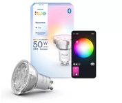 Philips Hue LED Leuchtmittel GU10 4,7 W warmwei&szlig; bis kaltwei&szlig; smart RGB