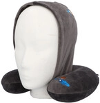 Cartrend Kids Nackenkissen mit Kapuze grau