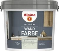 Alpina Wandfarbe f&uuml;r K&uuml;che & Badezimmer Tiefsee 2,5 L