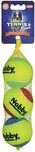Nobby Tennisball mit Squeaker 6,5 cm 3er Netz Gr&ouml;&szlig;e M