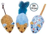 Nobby Katzenspielzeug M&auml;use 12 cm - 3er Set
