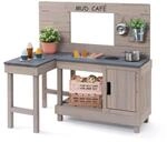 Muddy Buddy Matschk&uuml;che Coffee Corner warmgrau 100 x 60 x 95 cm