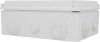 Aufputz- Abzweigdose IP65, mit Schraubdeckel, 250 x 104 x 195 mm, grau