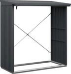 Ecostar Kaminholzregal Trend-V Typ 2, anthrazitgrau, mit Verstrebung