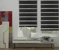 Gardinia EasyFix Doppelrollo schwarz 120 x 150 cm