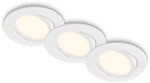 Briloner 3er Set LED Einbauleuchten Piwo wei&szlig; &Oslash; 8 cm