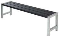 Plus Plankenbank 176 x 38 x 44 cm schwarz