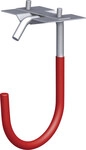 alfer Fahrradhaken, gummiert 90 mm 90 x 125 mm Stahl verzinkt rot gummiert
