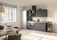Optifit K&uuml;chenzeile Ingvar mit E-Ger&auml;te ohne K&uuml;hlschrank anthrazit matt 210 cm
