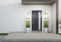 Panto Haust&uuml;r Modell K011 DIN links wei&szlig;/anthrazit 100 x 200 cm