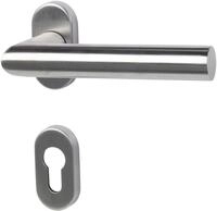 Alpertec Rosetten-Halbgarnitur Metz rechts Edelstahl silber