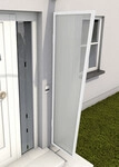 Gutta Seitenblende B1 Aluminium wei&szlig;, Polycarbonat klar
