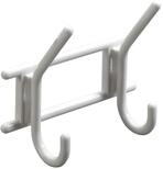 Hettich Garderobenleiste 2 Haken 16,3 x 15,0 x 7,0 cm wei&szlig;