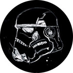 Komar Vlies Fototapete Dot Star Wars Ink Storm &Oslash; 128 cm, selbstklebend