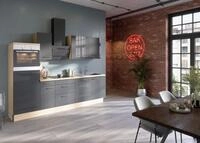 Optifit JonteK&uuml;chenzeile mit E-Ger&auml;te hochglanz anthrazit 270 cm