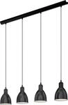 Eglo 4er Pendelleuchte Priddy schwarz 97,5 x 15,5 cm E27