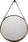 DSK Design Spiegel Black Primavera &Oslash;55 cm, au&szlig;en schwarz und innen gold