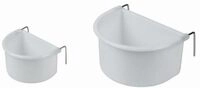 Nobby Futtertrog Kunststoff mit Drahthaken 11 cm - 225 ml wei&szlig;