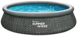 Summer Waves Pool Set Dark Herringbone 3,96m x 84 cm