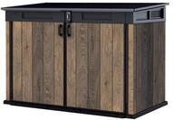 Keter M&uuml;lltonnenbox Signature Walnuss Mega 190 x 109 cm braun Holzoptik
