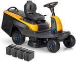 Stiga Akku-Rasentraktor Swift 372e inkl. 4x5 Ah Akku (48 Volt) & 2 Gratis