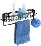 Wenko Wandablage Classic Plus Black mit Haken
