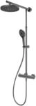 Schulte Duschsystem Rain Classic mit Thermostat rund grau