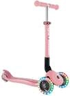 Globber Scooter f&uuml;r Kinder mit Leuchtrollen Junior Foldable Lights pastellrosa