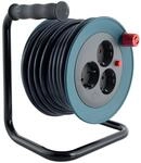 REV Kabeltrommel Innen 10 m H05VV-F3G1,5 mm&sup2; petrol 3x Schutzkontaktstecker