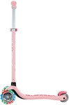 Globber Scooter f&uuml;r Kinder mit Leuchtrollen Primo Plus Lights pastellrosa