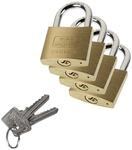 Burg W&auml;chter Vorh&auml;ngeschloss Quadro 14.0 x 16.0 mm - 4 St&uuml;ck