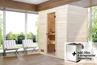 Weka Massivholz-Sauna Valida Gr. 3 Sparset Glast&uuml;r 9,0 kW